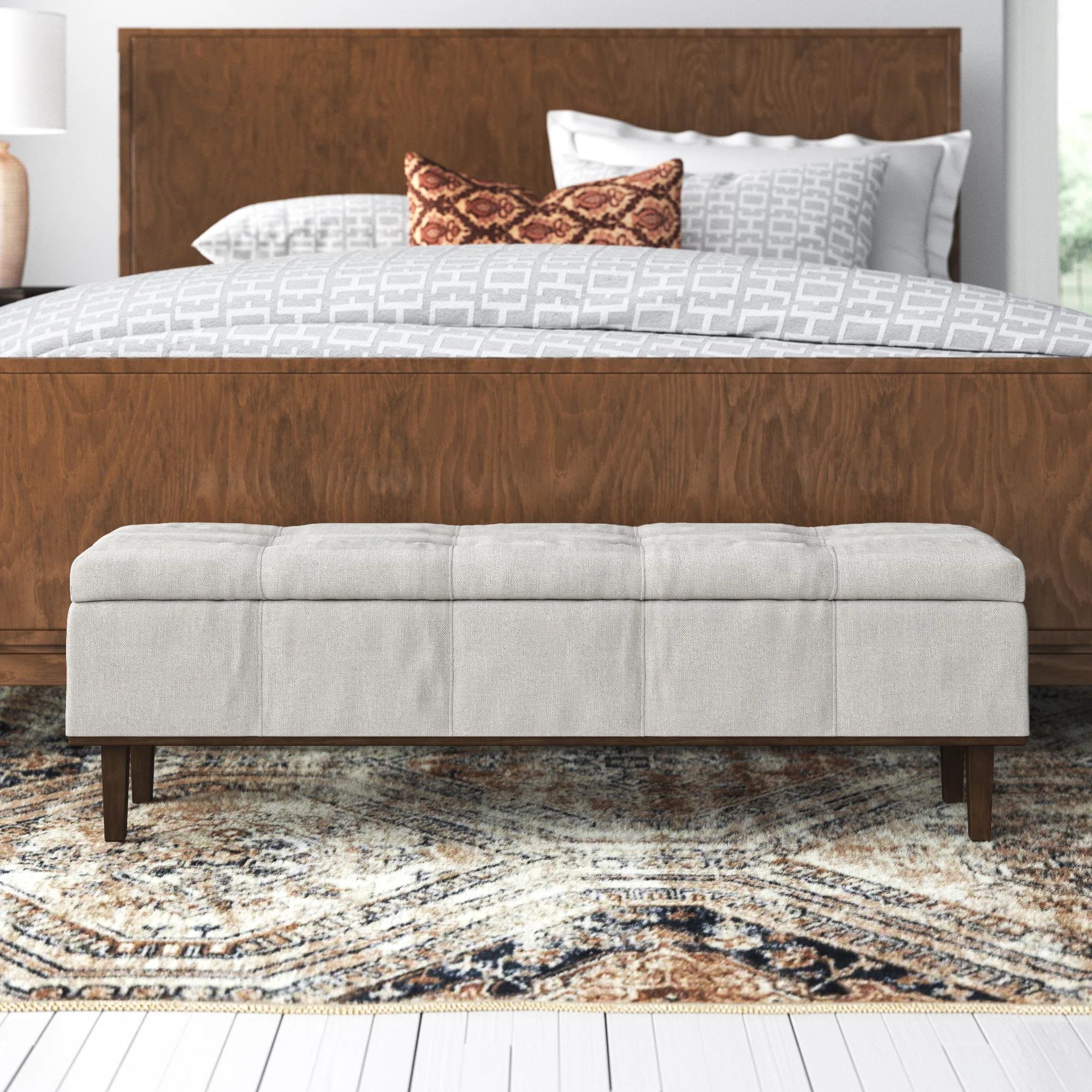 Colter Upholstered Flip Top Storage Bench thumbnail 2