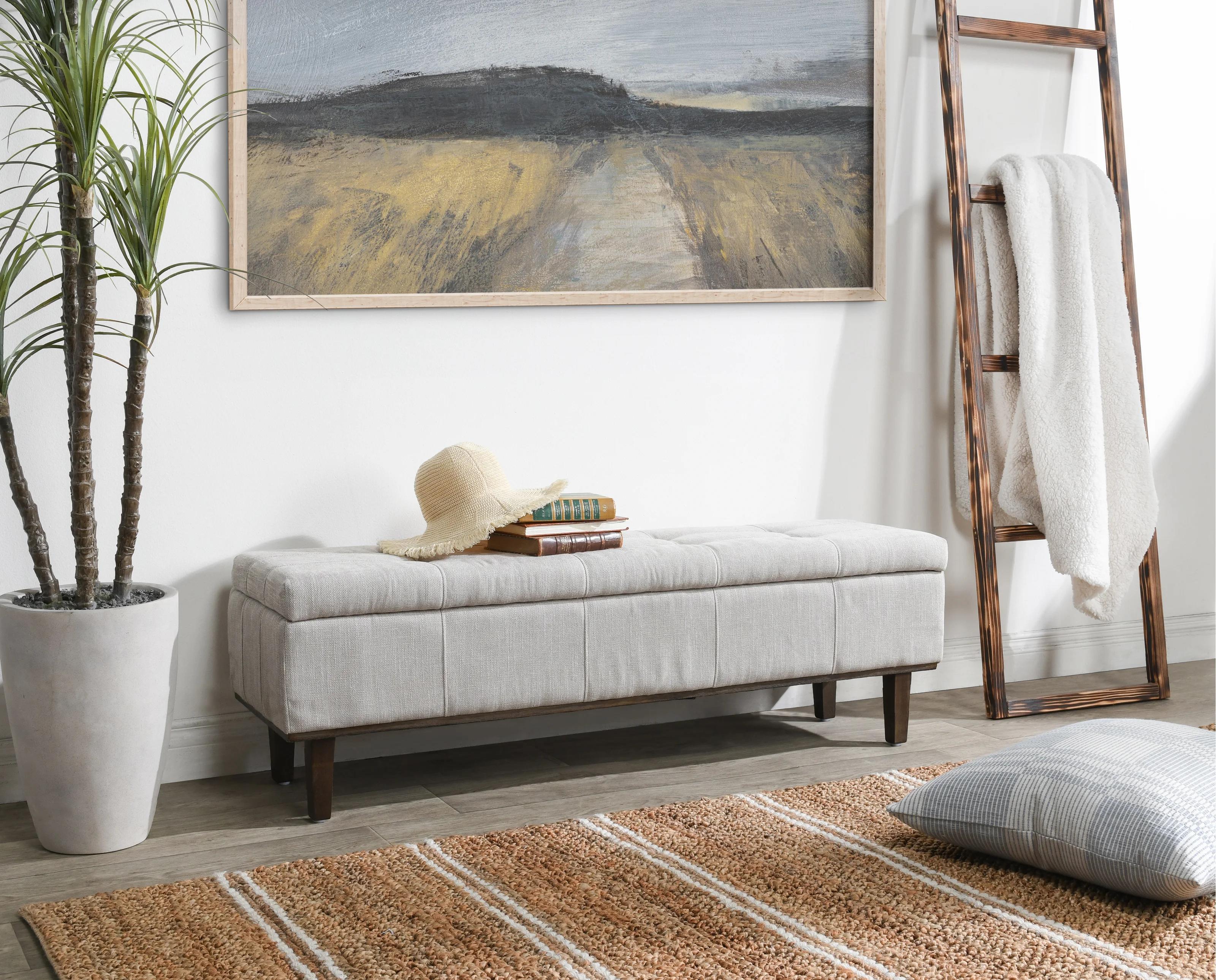 Colter Upholstered Flip Top Storage Bench thumbnail 9