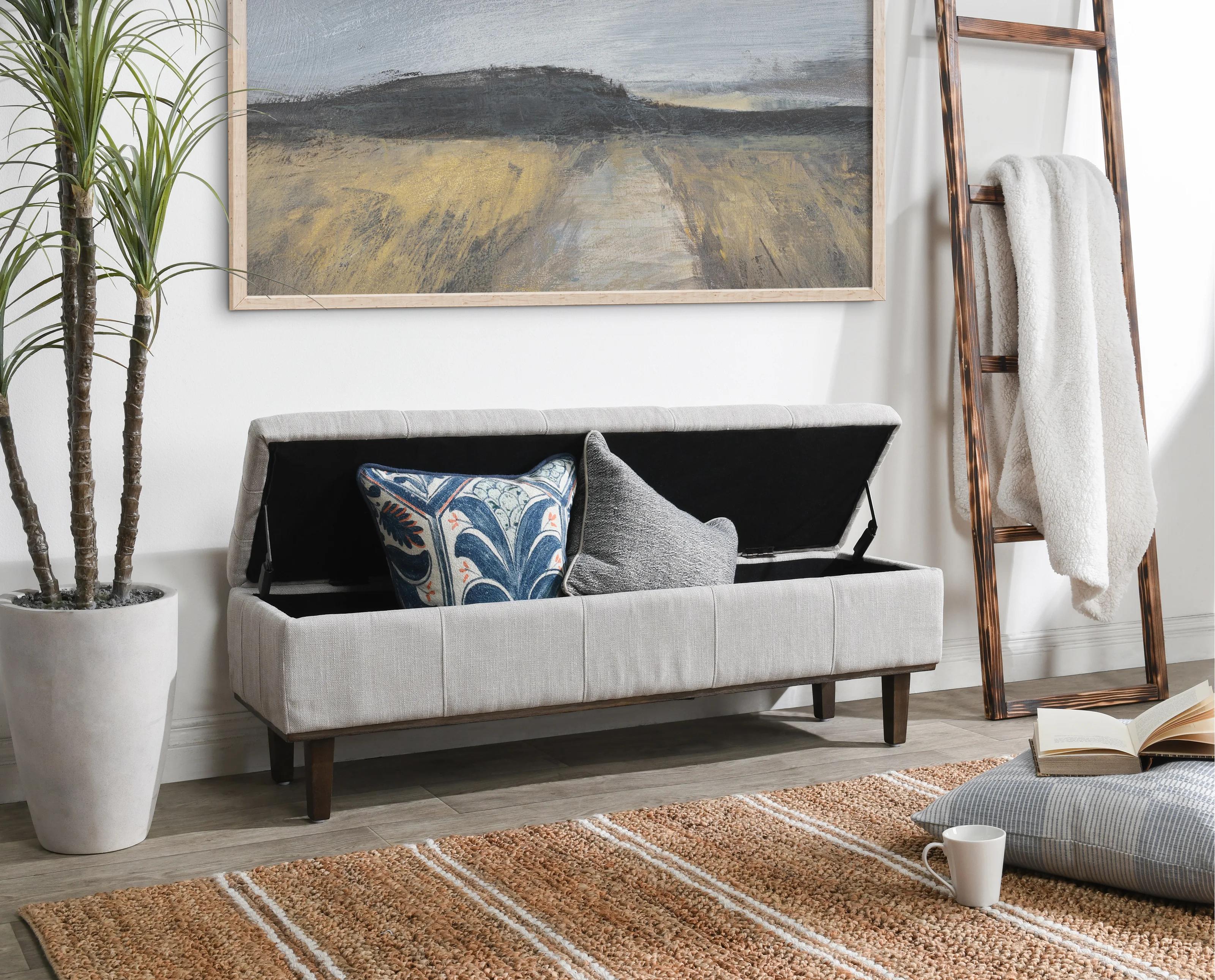 Colter Upholstered Flip Top Storage Bench thumbnail 10