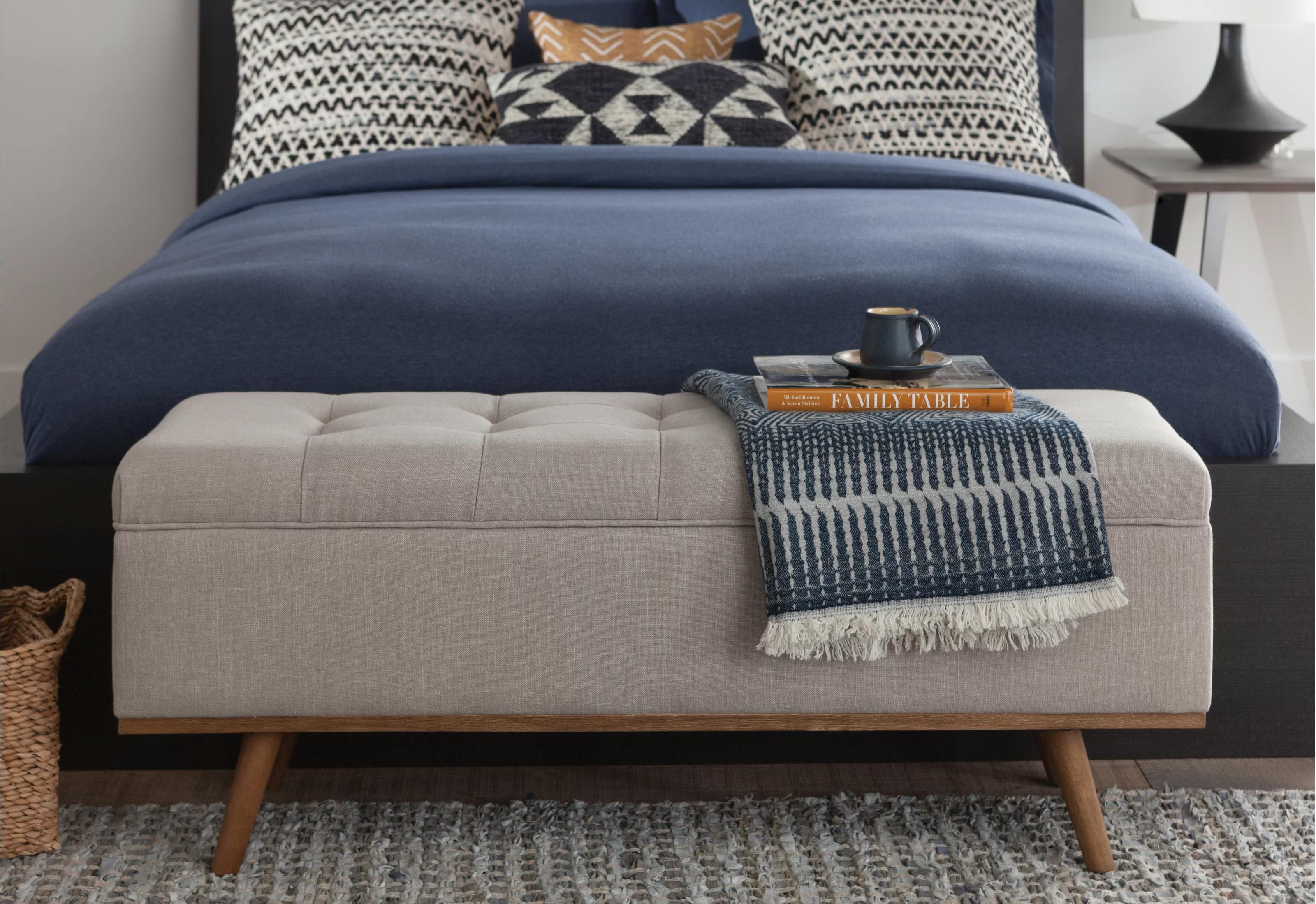 Davina Upholstered Flip Top Storage Bench thumbnail 2