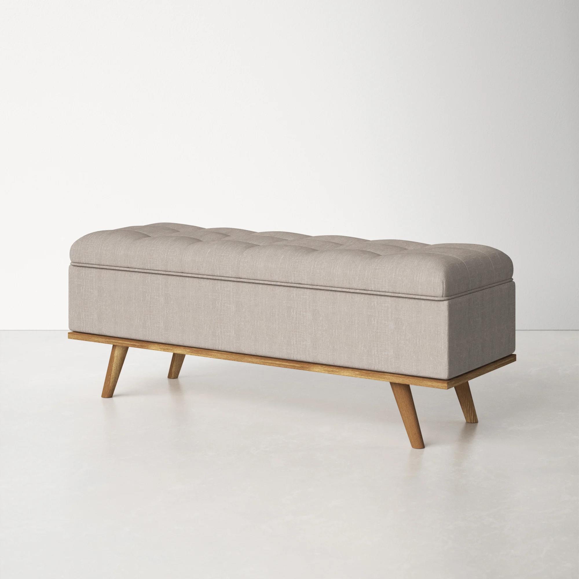 Davina Upholstered Flip Top Storage Bench thumbnail 5