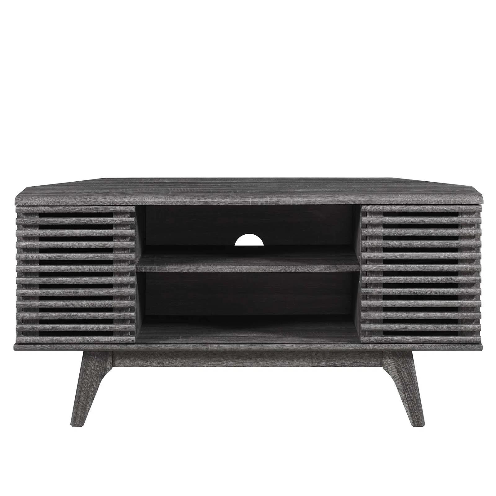 Asine Corner TV Stand In Charcoal thumbnail 3