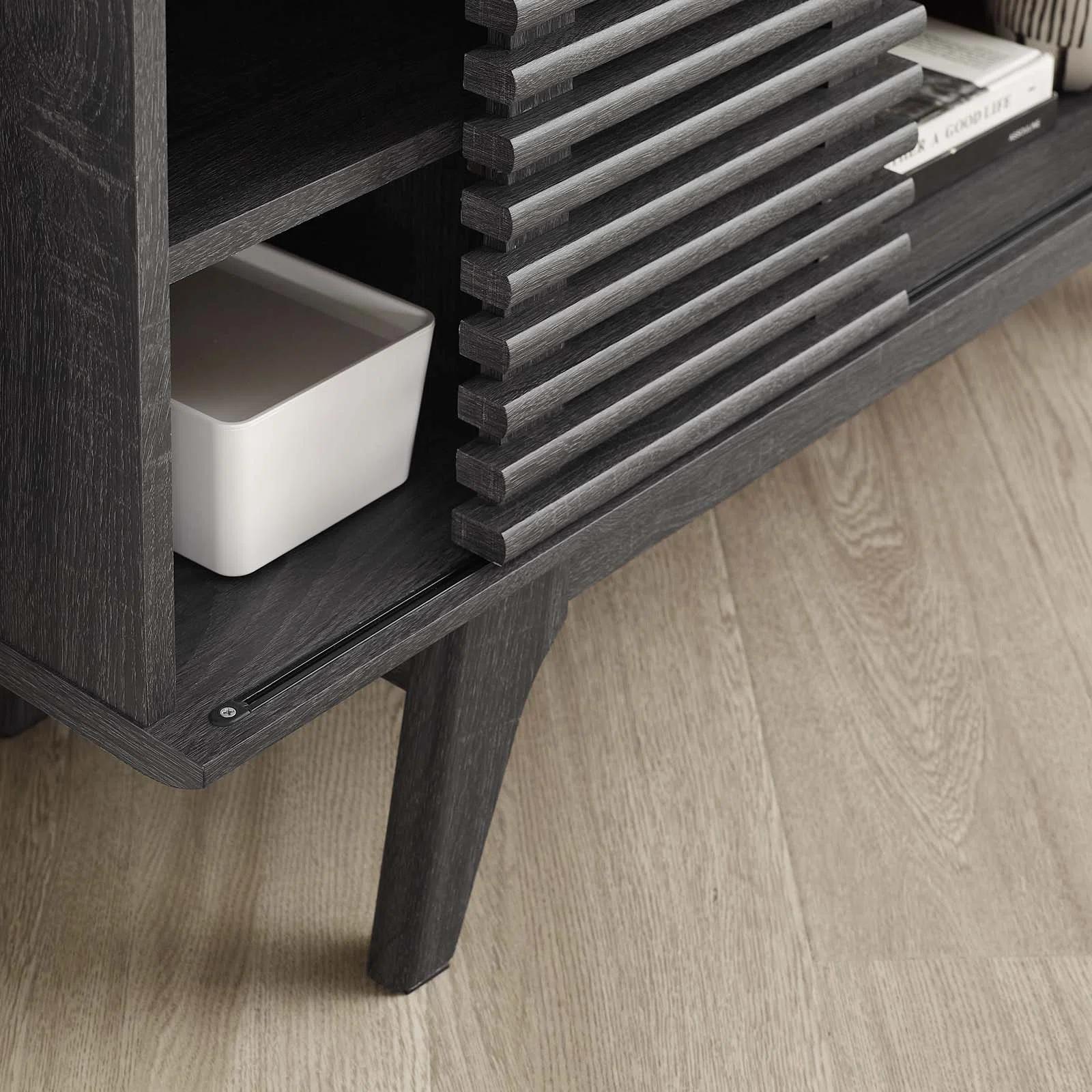 Asine Corner TV Stand In Charcoal thumbnail 6