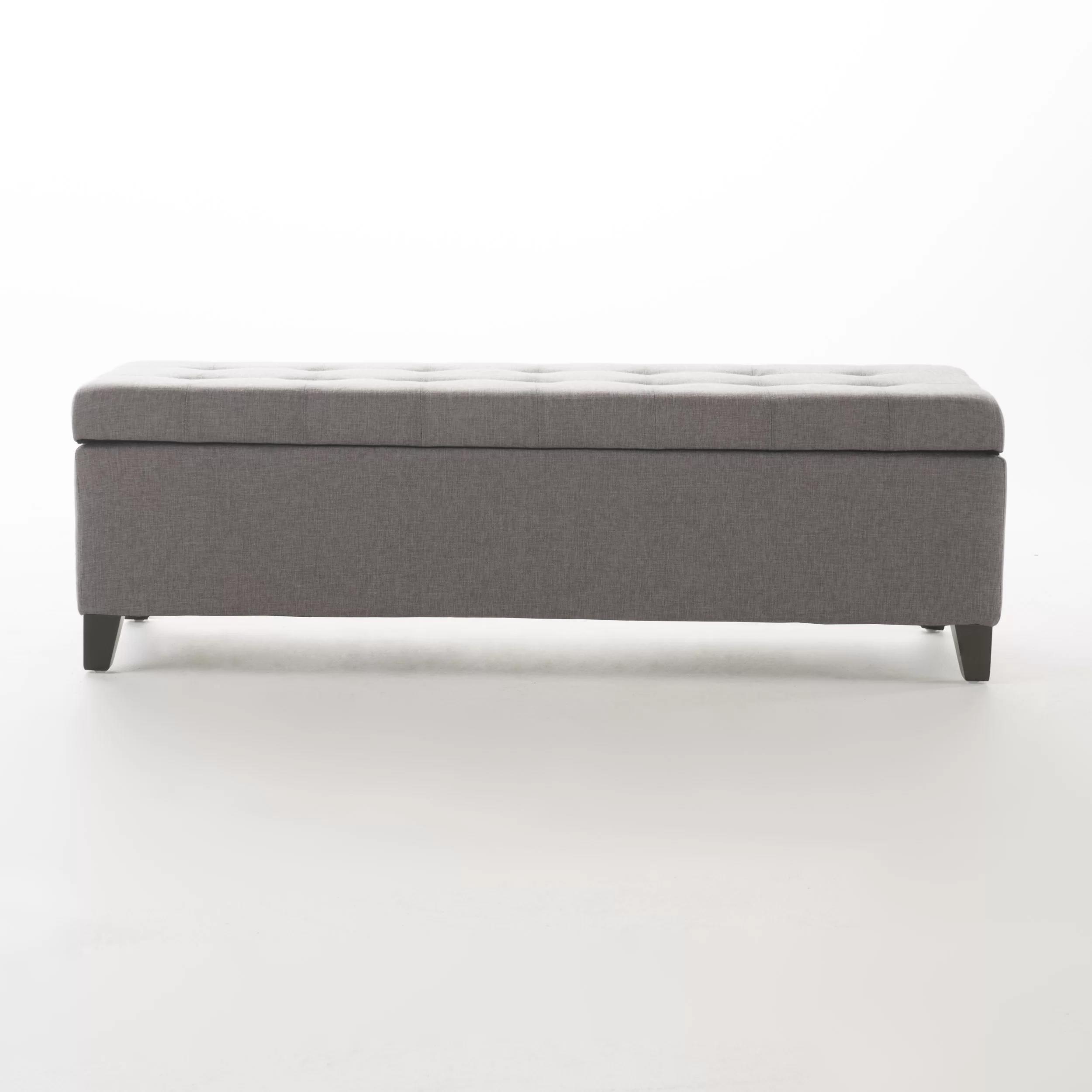 Ledger Upholstered Storage Ottoman thumbnail 3