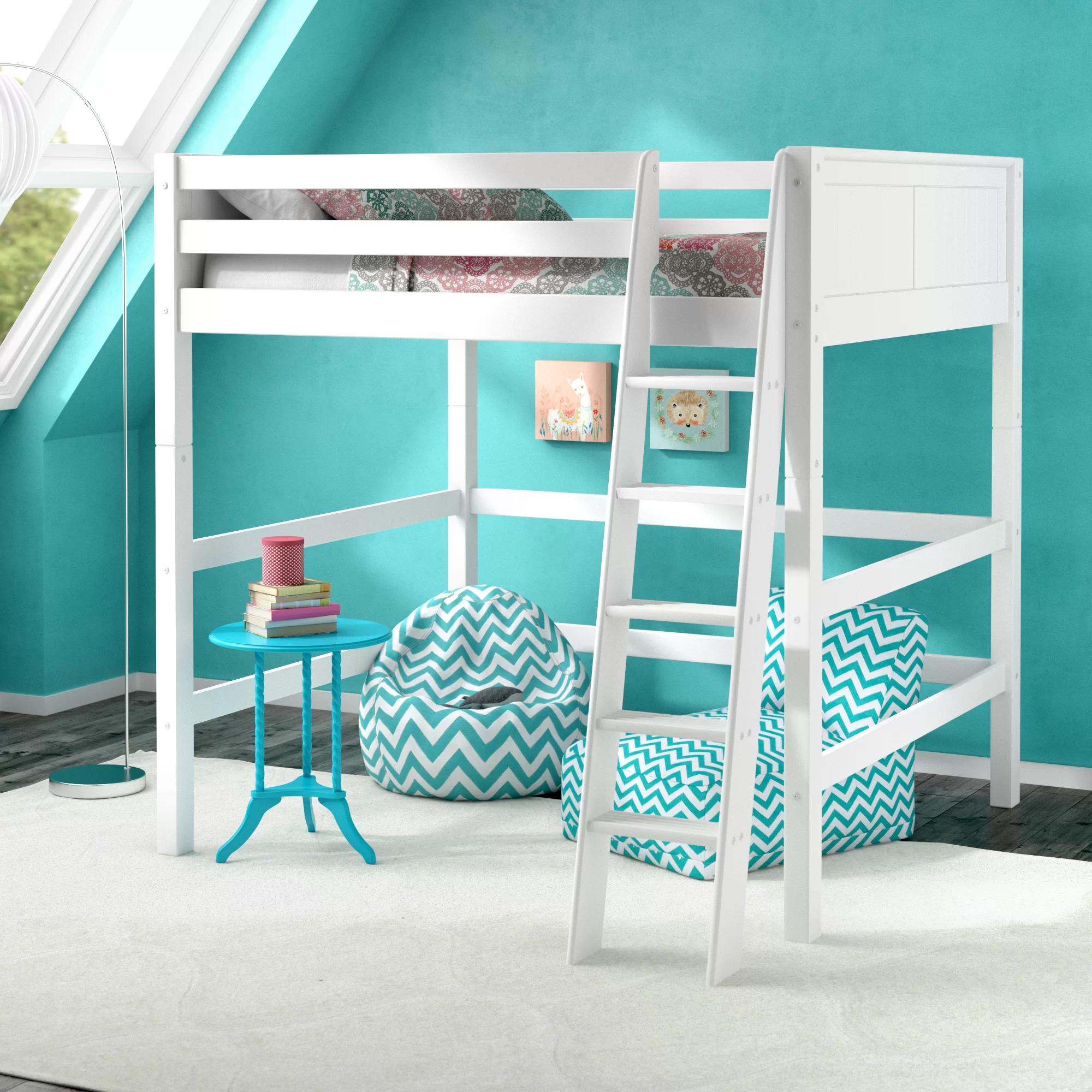 Snari Solid Wood Loft Bed by Harriet Bee-Full thumbnail 2