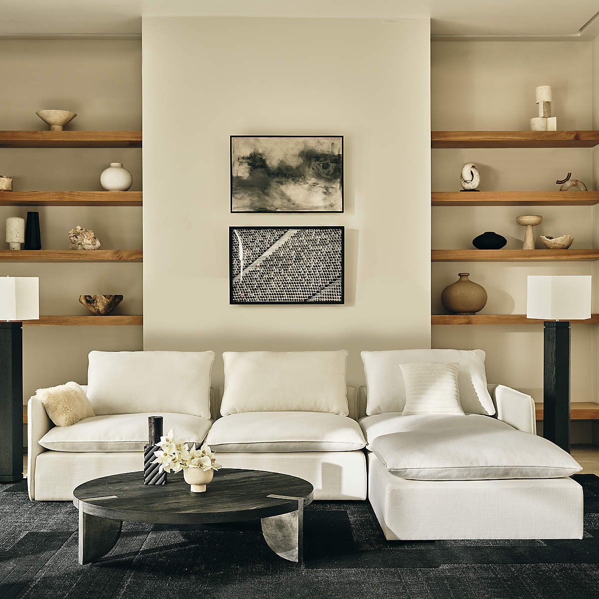 Larso Hand-tufted Wool-blend Black Area Rug thumbnail 2