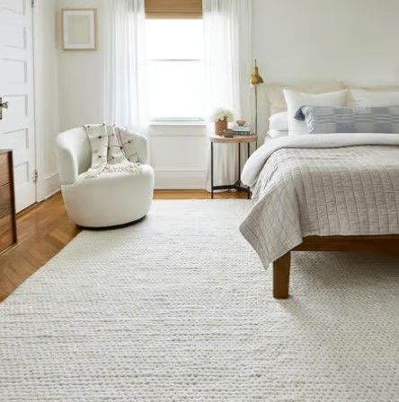 Off White Veronica Wool Braided Area Rug thumbnail 2