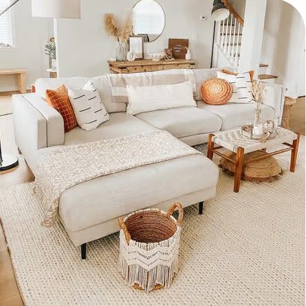 Off White Veronica Wool Braided Area Rug thumbnail 3