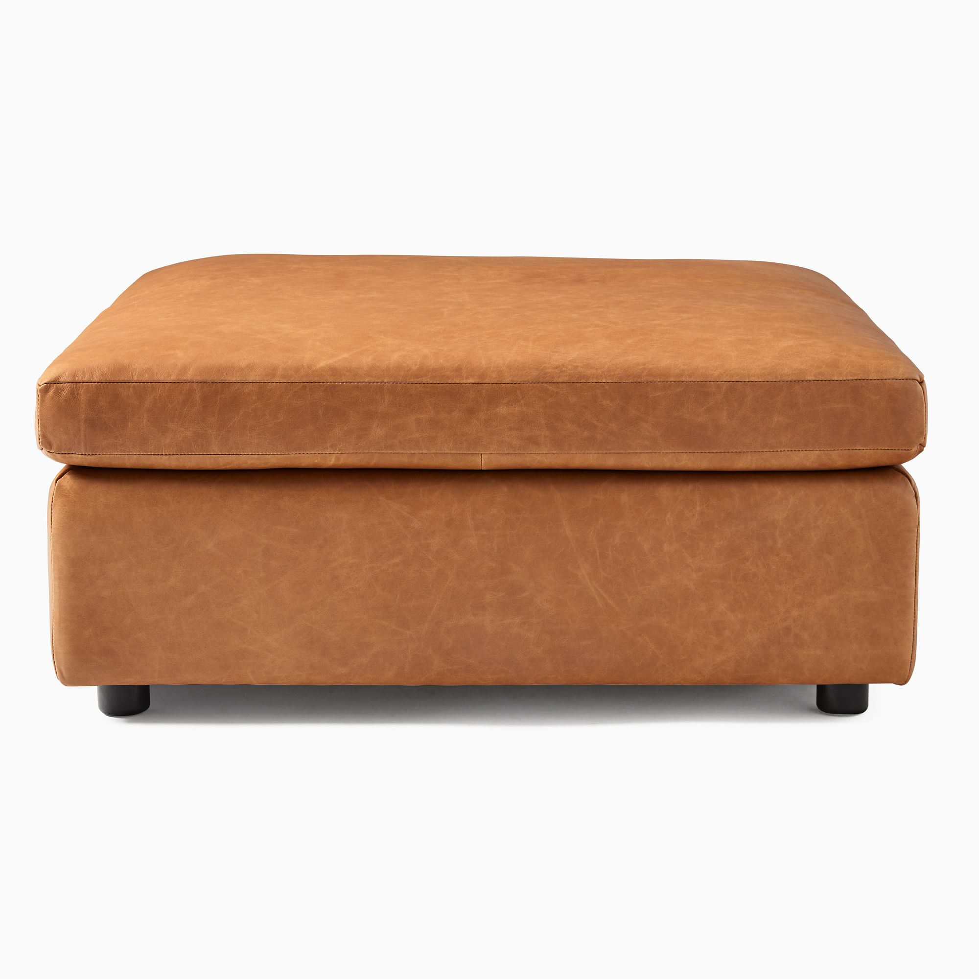 Marin Leather Ottoman thumbnail 3