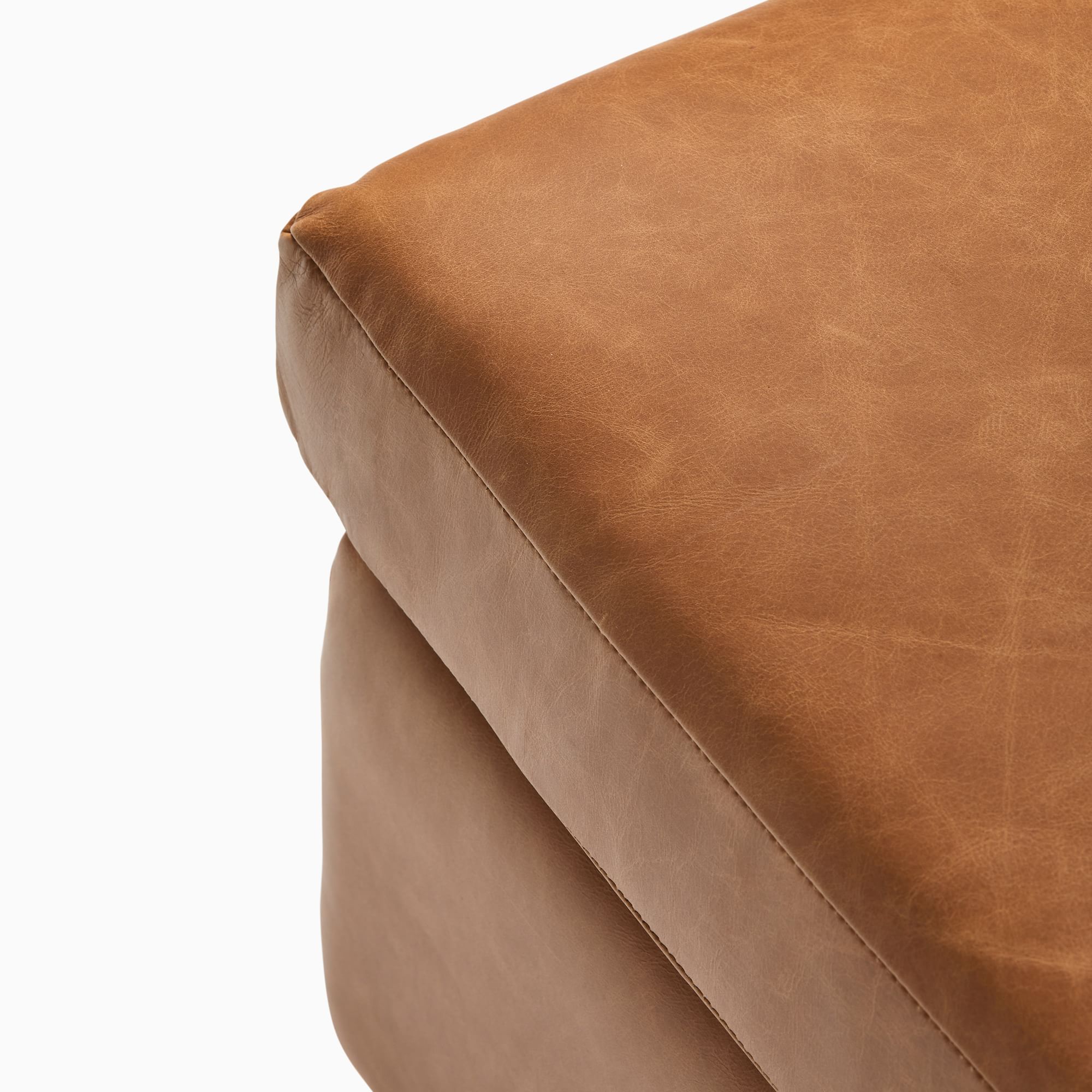 Marin Leather Ottoman thumbnail 5