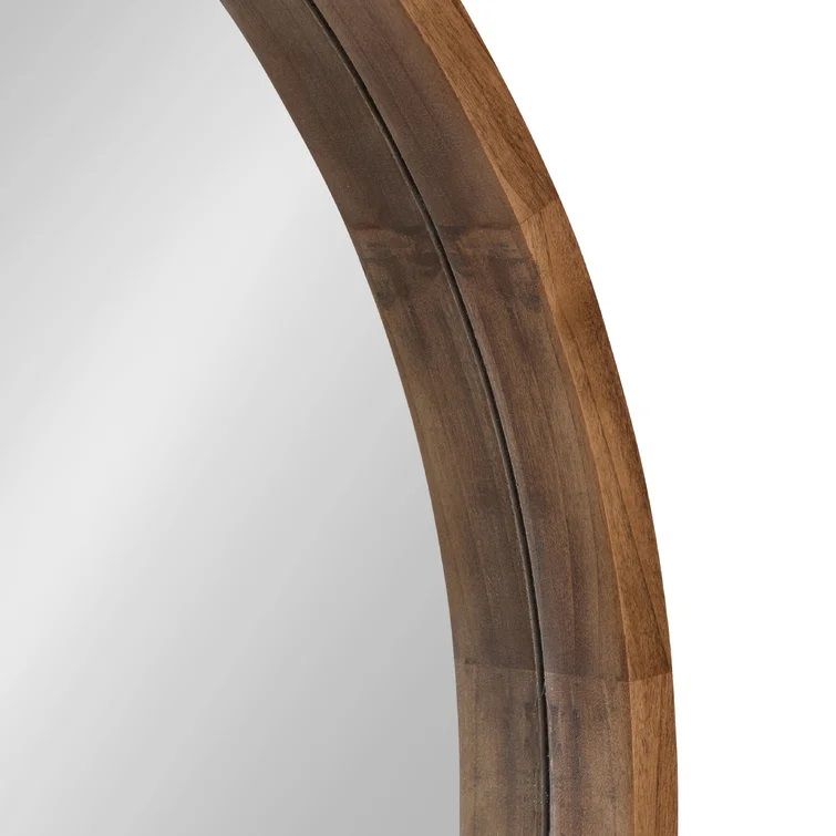 Loftis Round Solid Wood Wall Mirror thumbnail 4