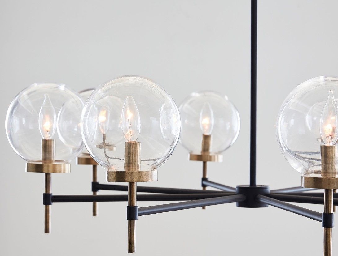 Camryn Glass Globe Round Chandelier thumbnail 3