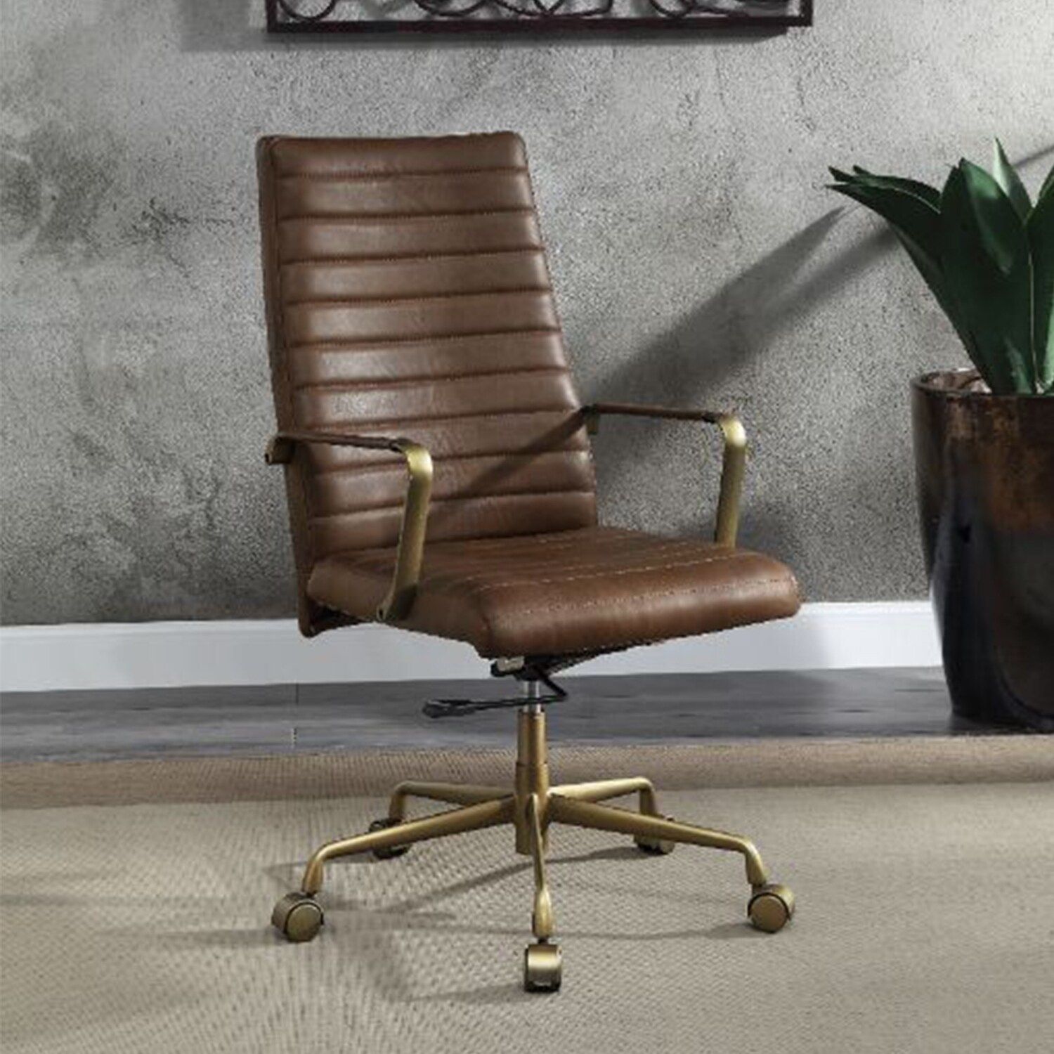 Leather Upholstered Office Chair thumbnail 2