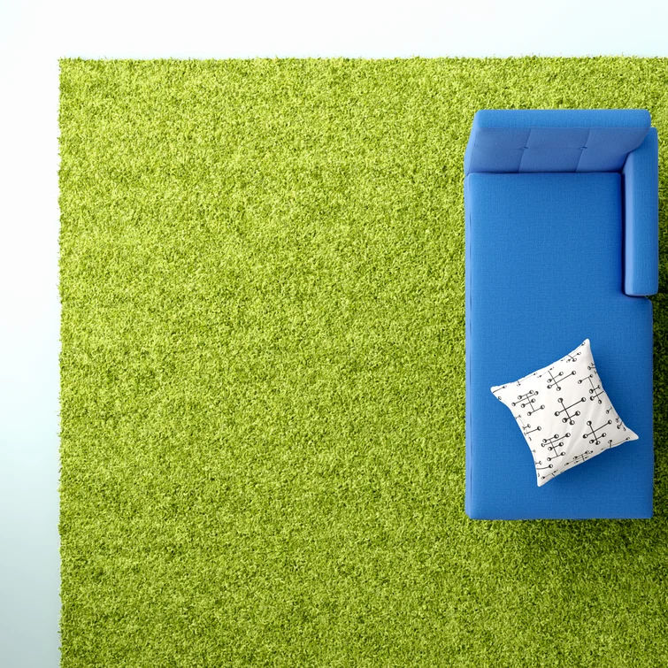 Angeline Machine Woven / Power Loomed Performance Grass Green Rug thumbnail 5