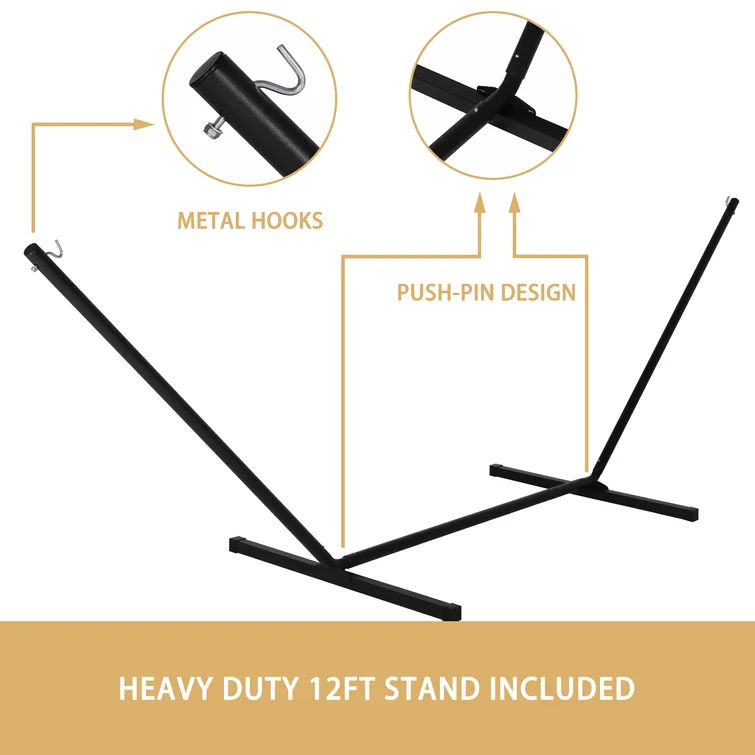 Bchester Double Spreader Bar Hammock with Stand thumbnail 4