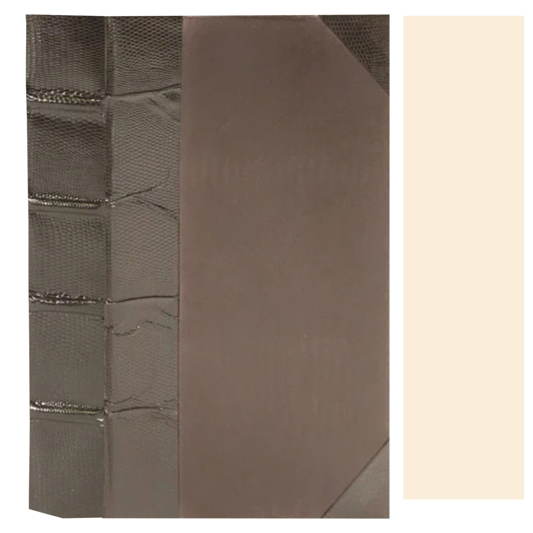 5 Piece Exotic Cobra Decorative Book Set Leather Books thumbnail 2