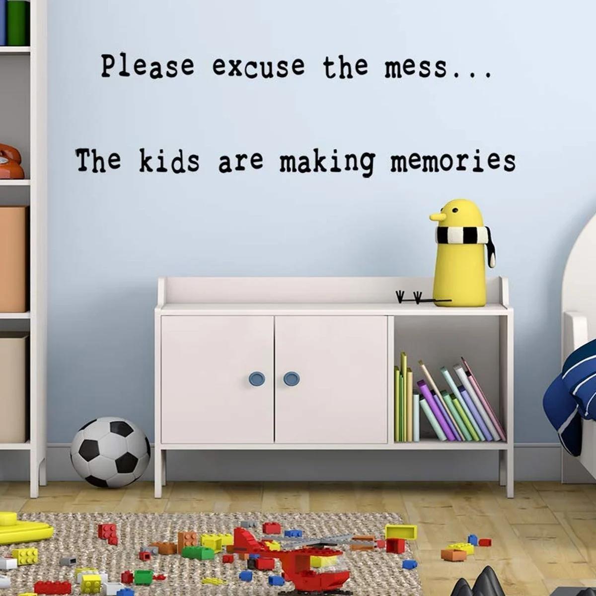Bessemer Please Excuse the Mess Kids Playroom Quotes Wall Decal thumbnail 2