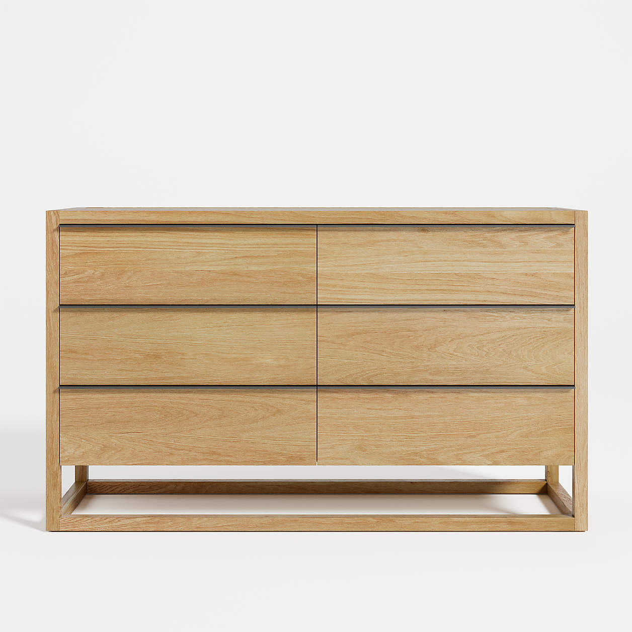 Leavitt Natural Oak Wood 6 Drawer Dresser thumbnail 2