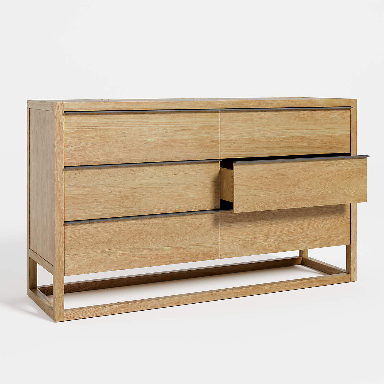 Leavitt Natural Oak Wood 6 Drawer Dresser thumbnail 4