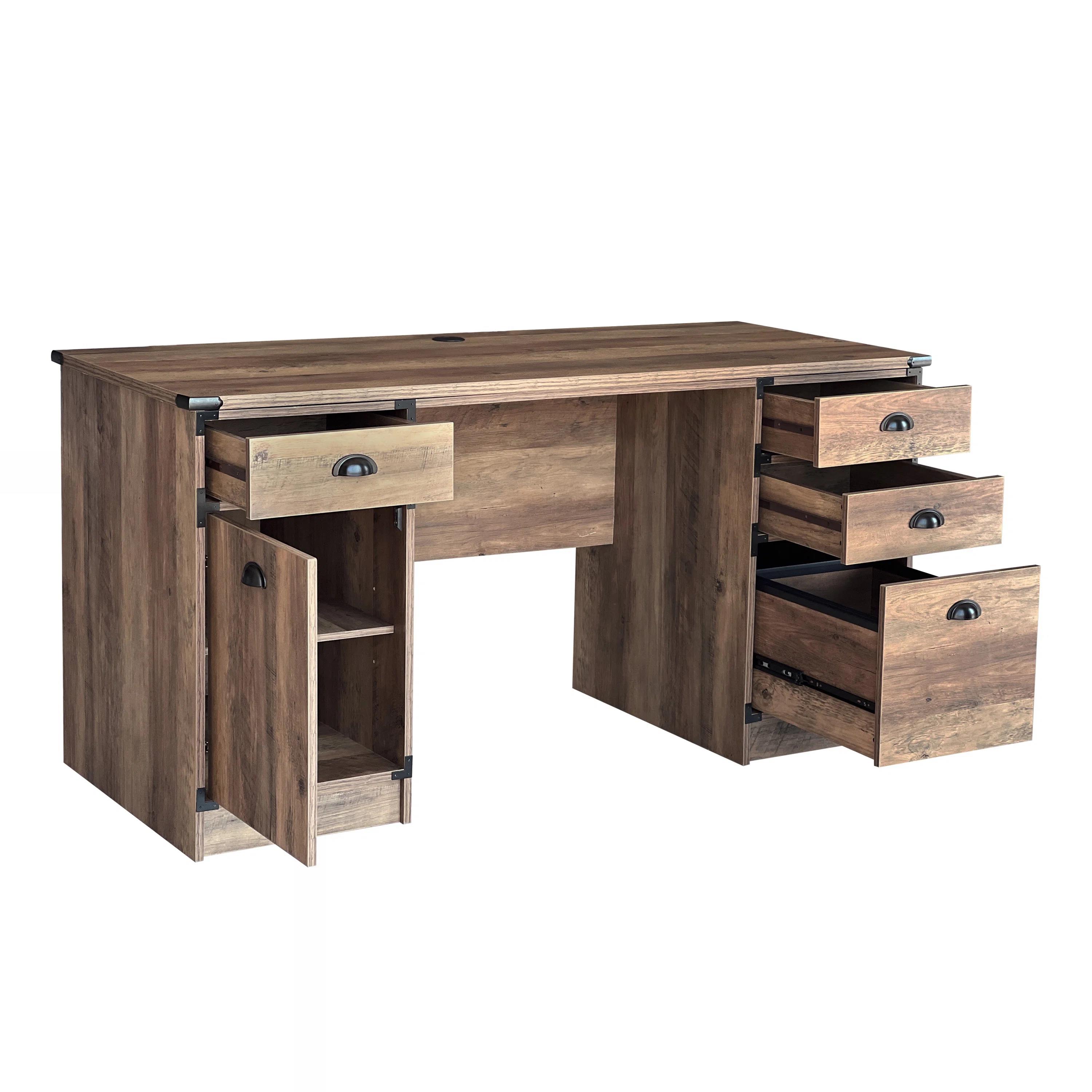 Ayva Executive Desk with Drawers thumbnail 5