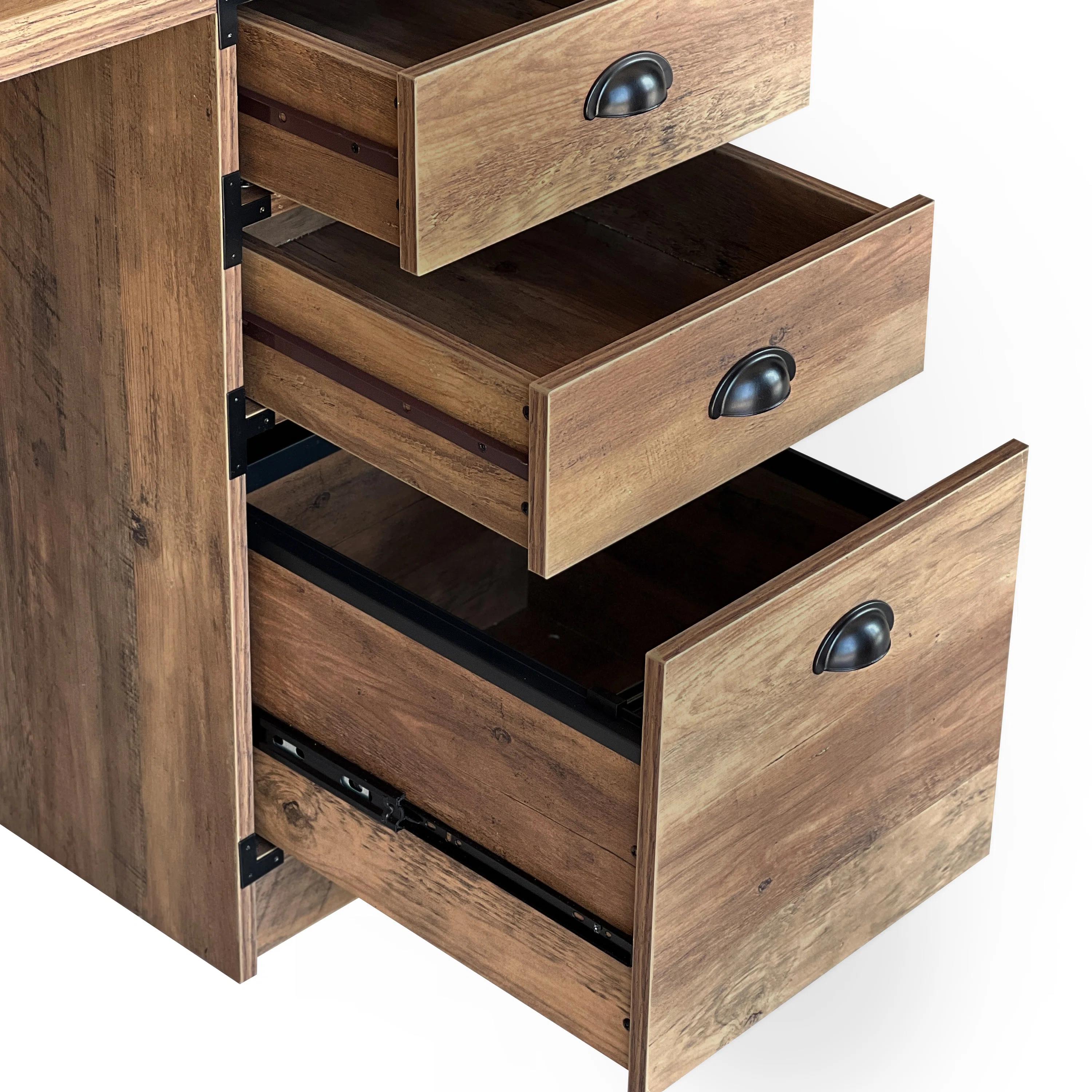 Ayva Executive Desk with Drawers thumbnail 7