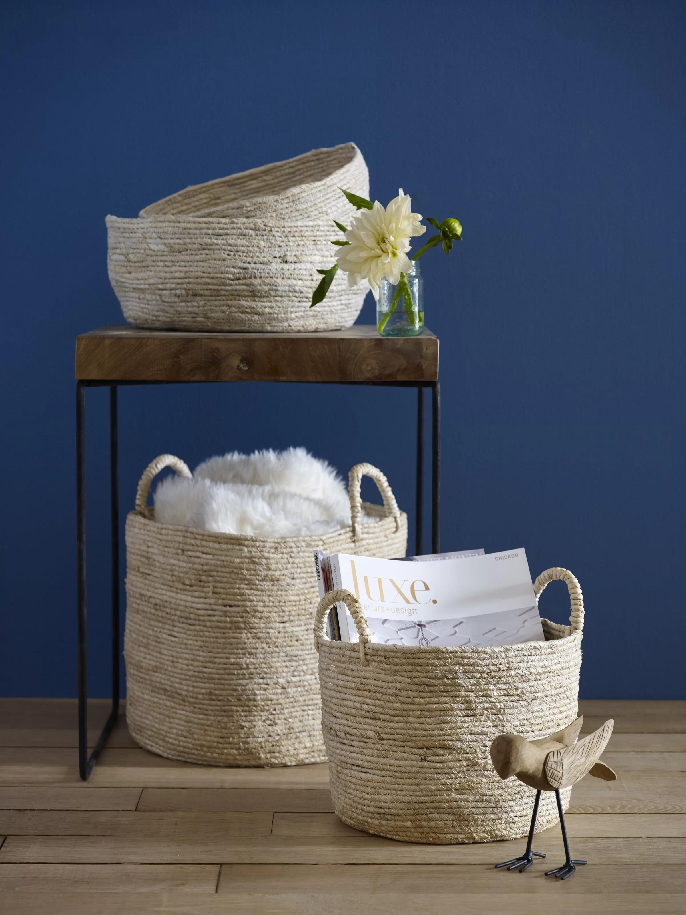 Berke Wicker Basket-Medium thumbnail 3