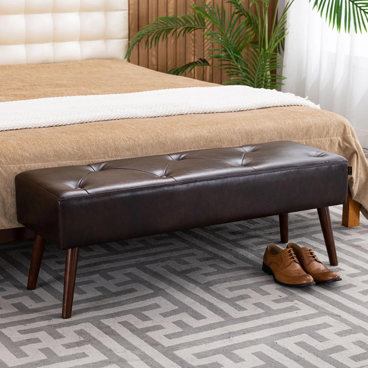 Sveina Faux Leather Bench thumbnail 2