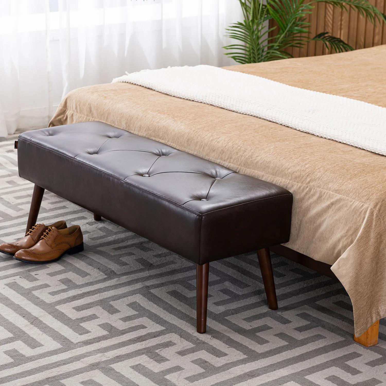 Sveina Faux Leather Bench thumbnail 3