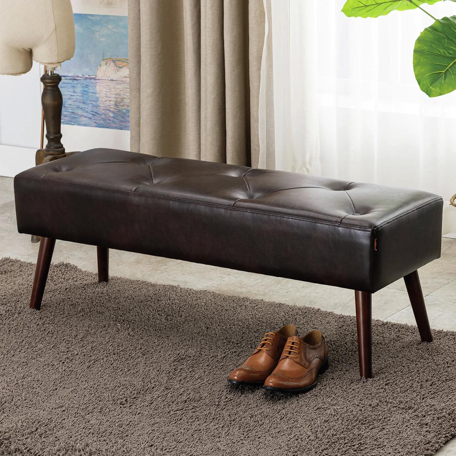 Sveina Faux Leather Bench thumbnail 4