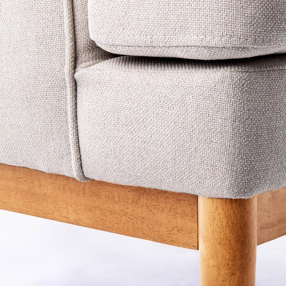Howell Upholstered Accent Chair with Wood Base thumbnail 4