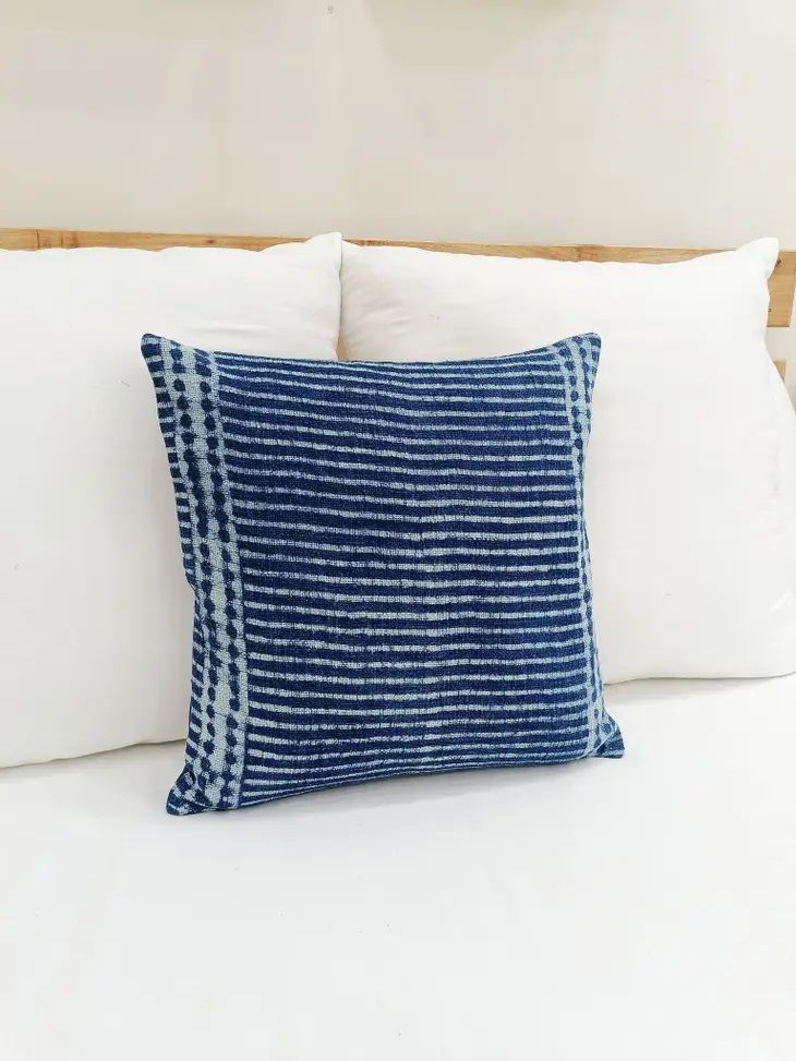 MTN Pillow Cover Indigo Blue Pillow Cover 18"x18" thumbnail 3