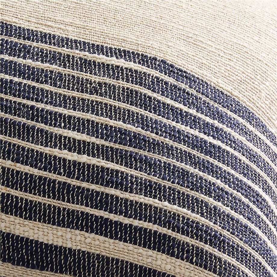 Stilyagi 22x15 Slubby Deep Indigo Plaid Pillow Cover thumbnail 2