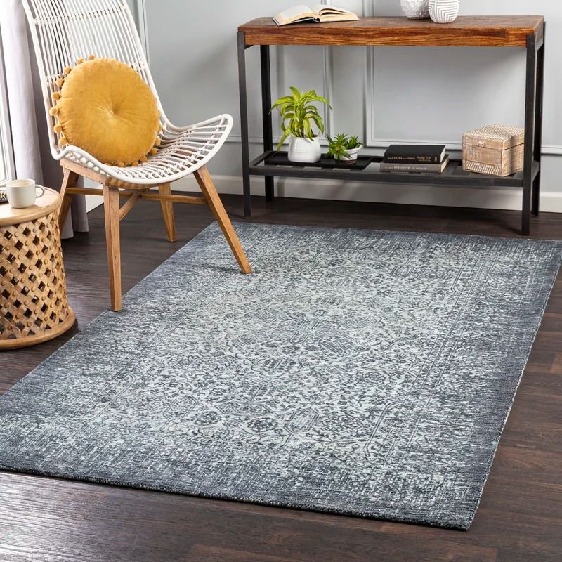 Louis Handmade TealDusty Rug 9x12 thumbnail 2