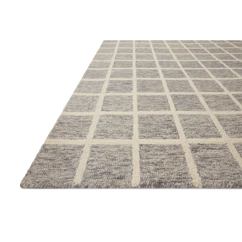 Chris Loves Julia x Loloi Polly Checkered Slate/Ivory Area Rug thumbnail 2