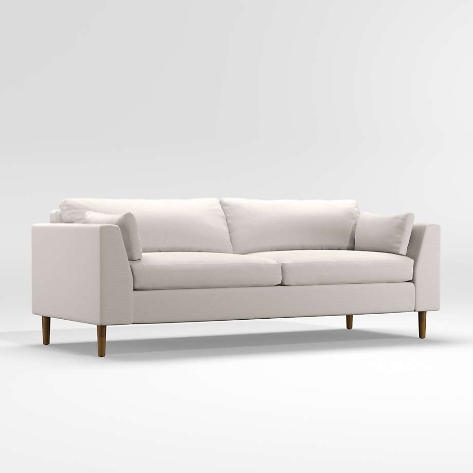 Avondale Wood Leg Sofa Tahoe Fabric in Powder 85'' thumbnail 3