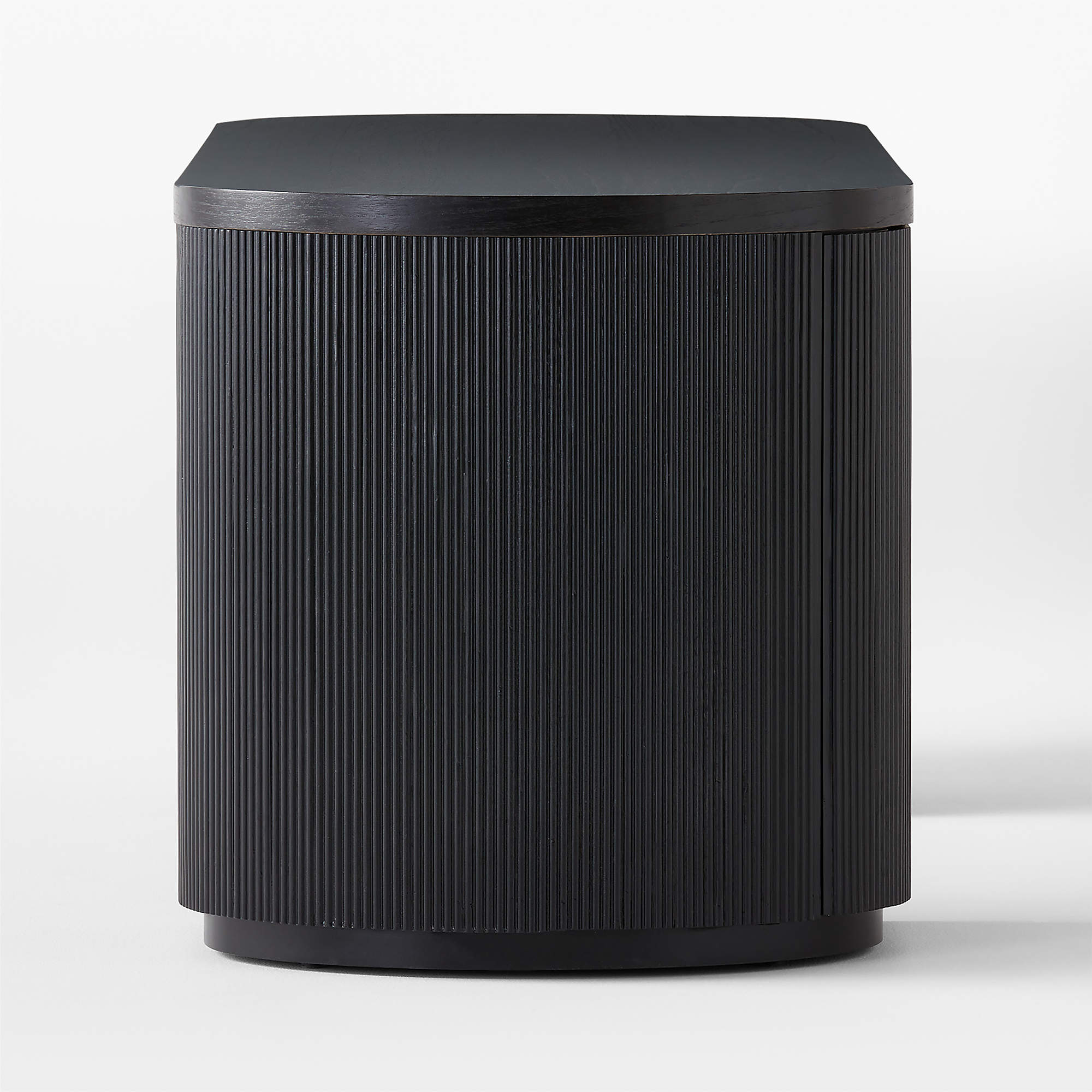 Reid Oval Black Wood Storage Desk thumbnail 4