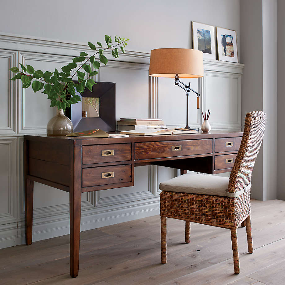 Morris 60" Chocolate Brown Desk thumbnail 3