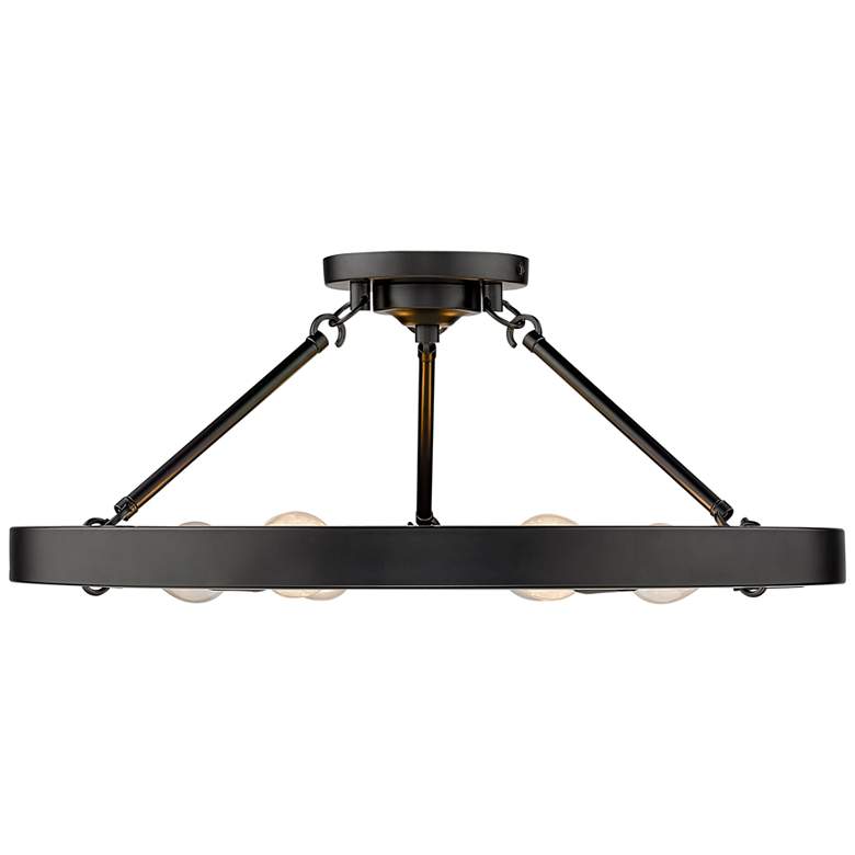 Castile 24" Wide Matte Black 6-Light Ceiling Light thumbnail 4