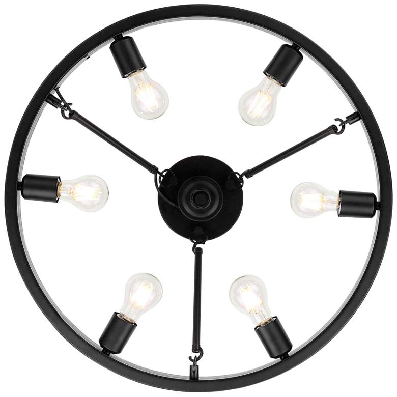 Castile 24" Wide Matte Black 6-Light Ceiling Light thumbnail 5