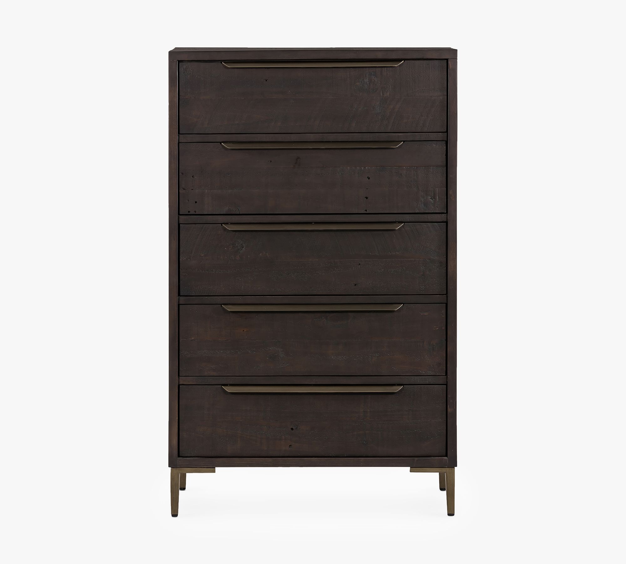 Braden Reclaimed Wood 5 Drawer Tall Dresser thumbnail 3