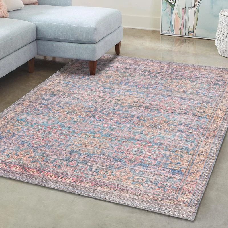 Hadsell Machine Woven Chenille Antique Blue  Rug 9x12 thumbnail 2