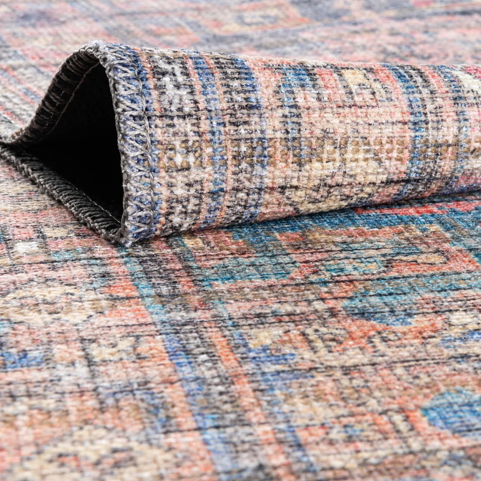 Hadsell Machine Woven Chenille Antique Blue  Rug 9x12 thumbnail 4