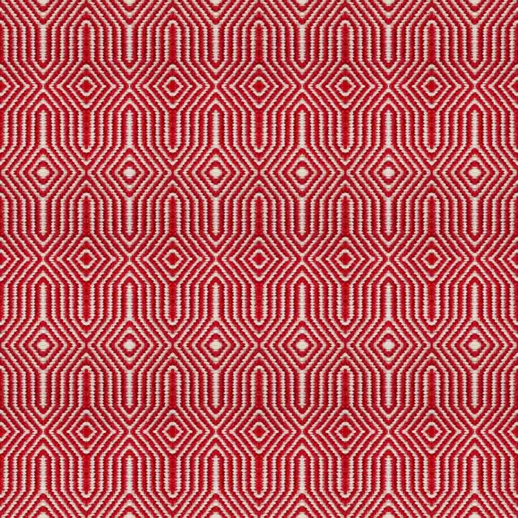 Red & Ivory Indoor Outdoor Pillow Cover thumbnail 2
