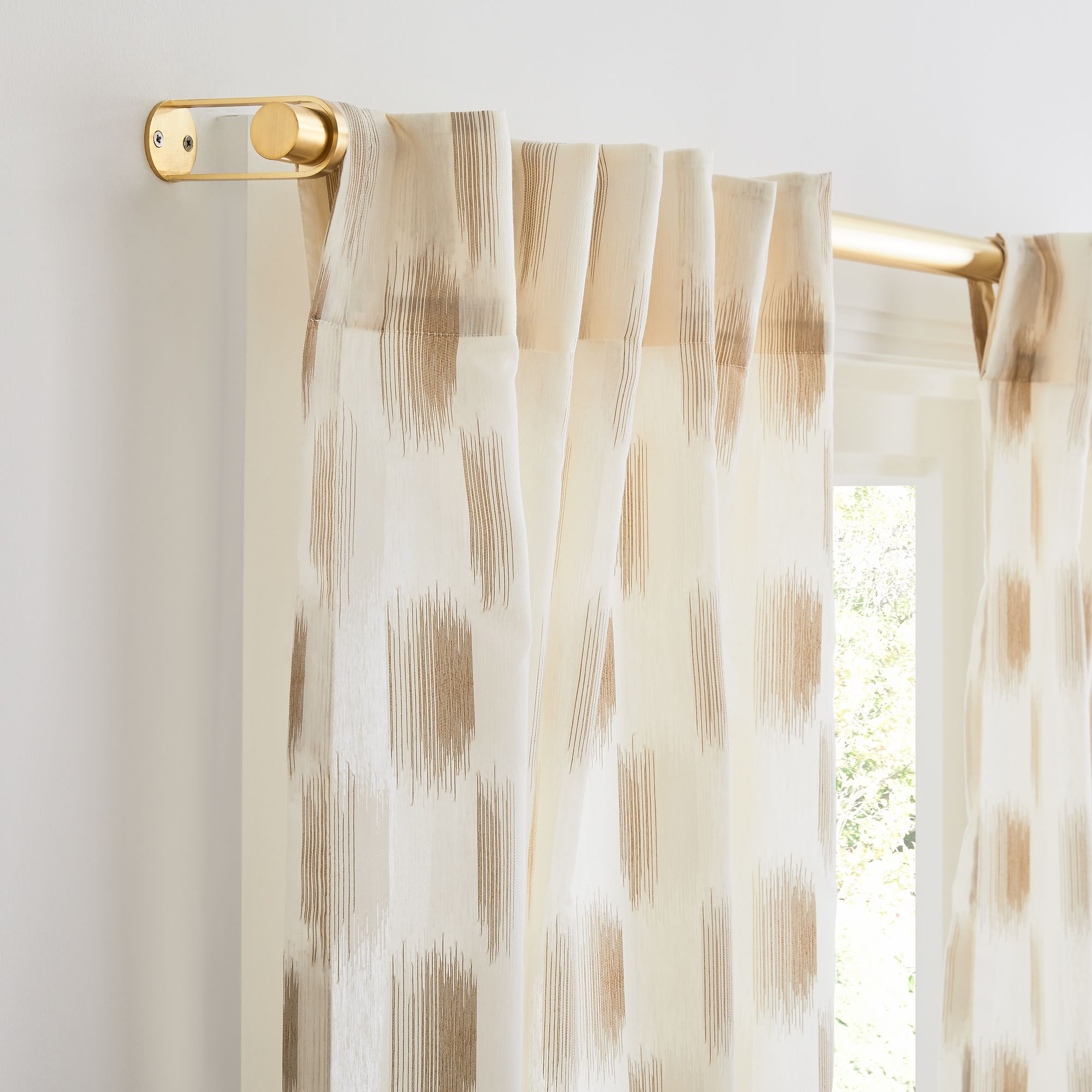 Sheer Shaded Dot Jacquard Curtain-108" thumbnail 2