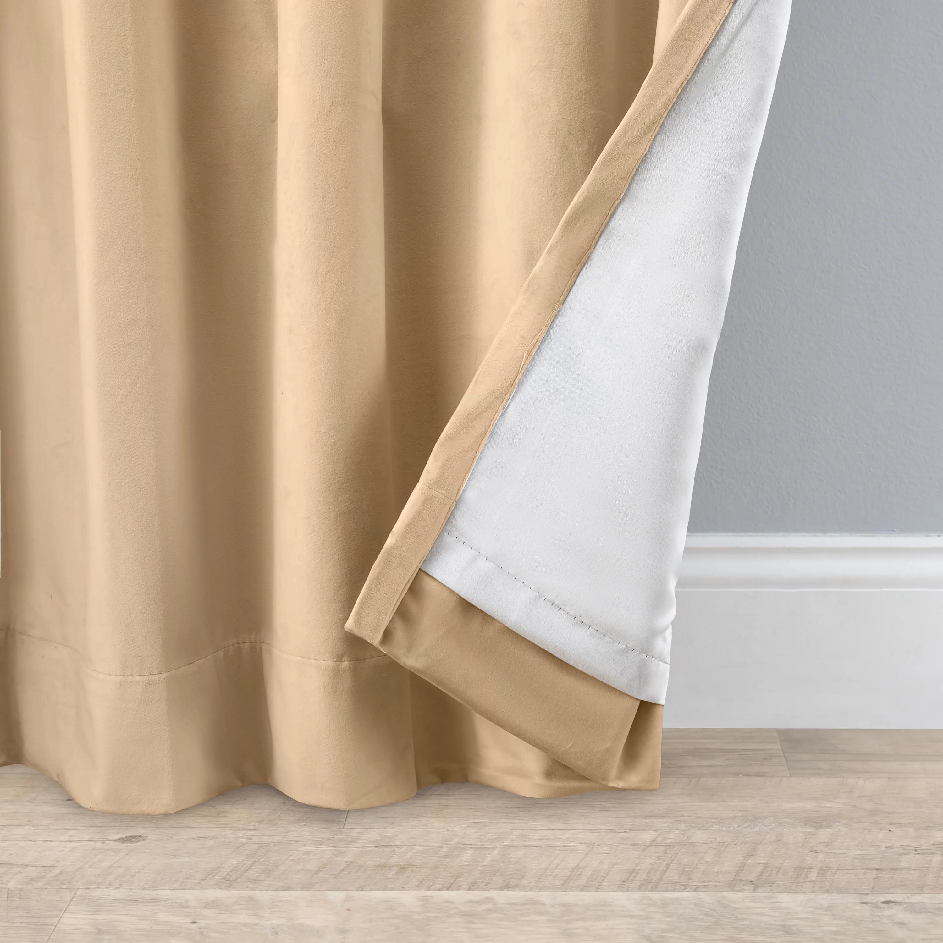 Premium Velvet Myreon Thermal Rod Pocket Curtain Panel Liner-96" thumbnail 3