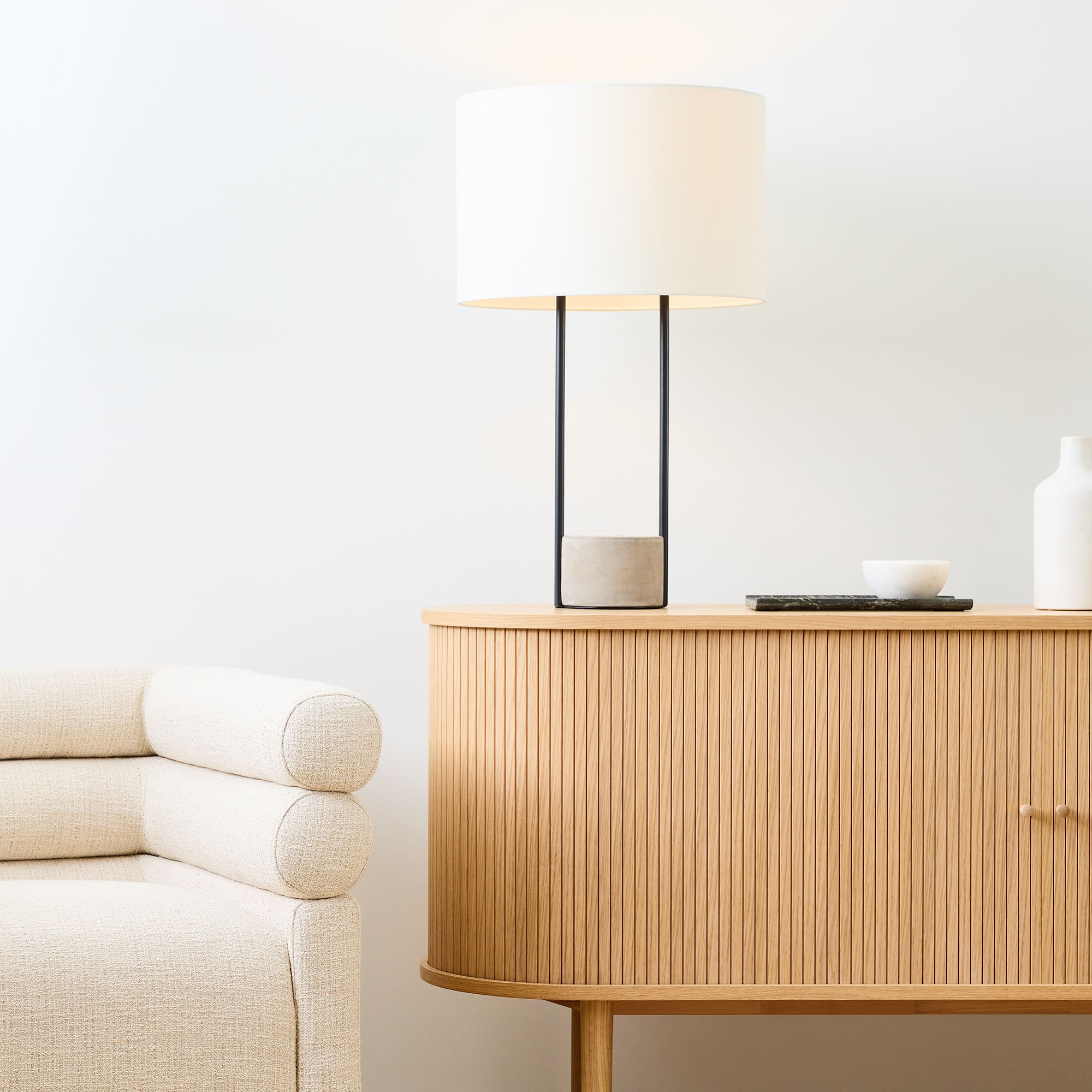 Industrial Outline Table Lamp Concrete thumbnail 3