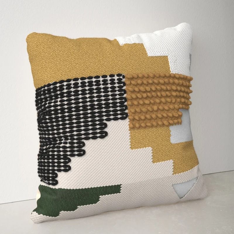 Delilah Embroidered Wool Throw Pillow 20x20 thumbnail 3