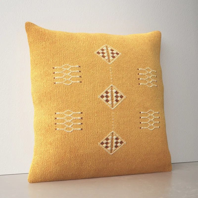 Váci Embroidered Wool Throw Pillow 22x22 thumbnail 3