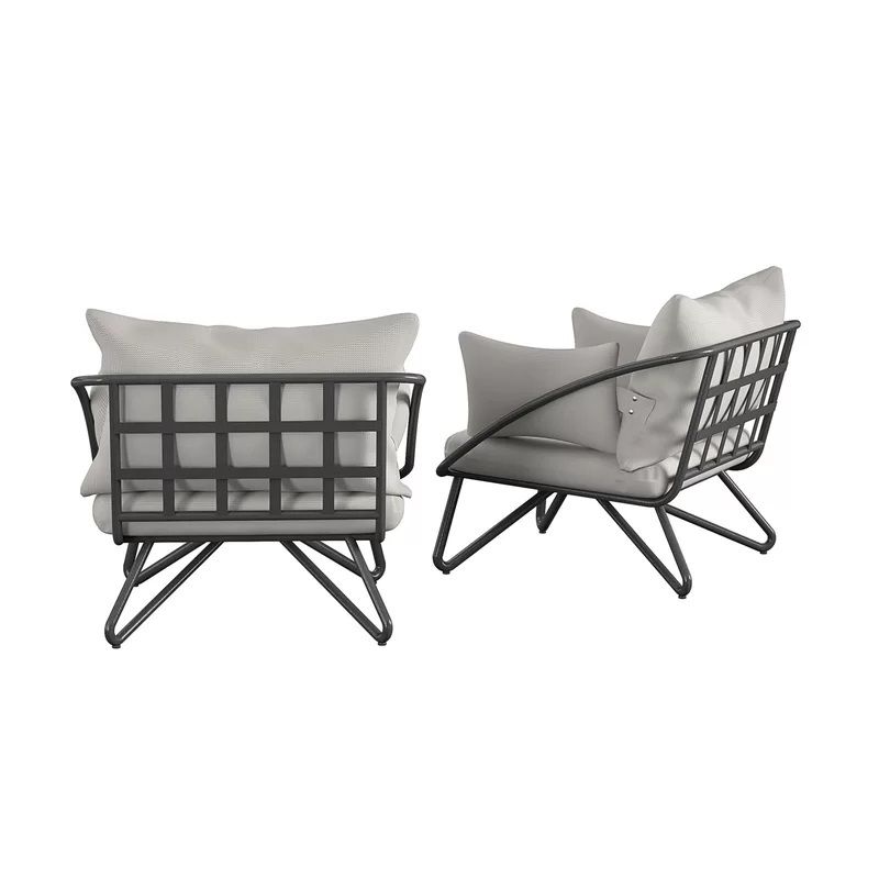 Teddi Patio Chair with Cushions Set of 2 thumbnail 3