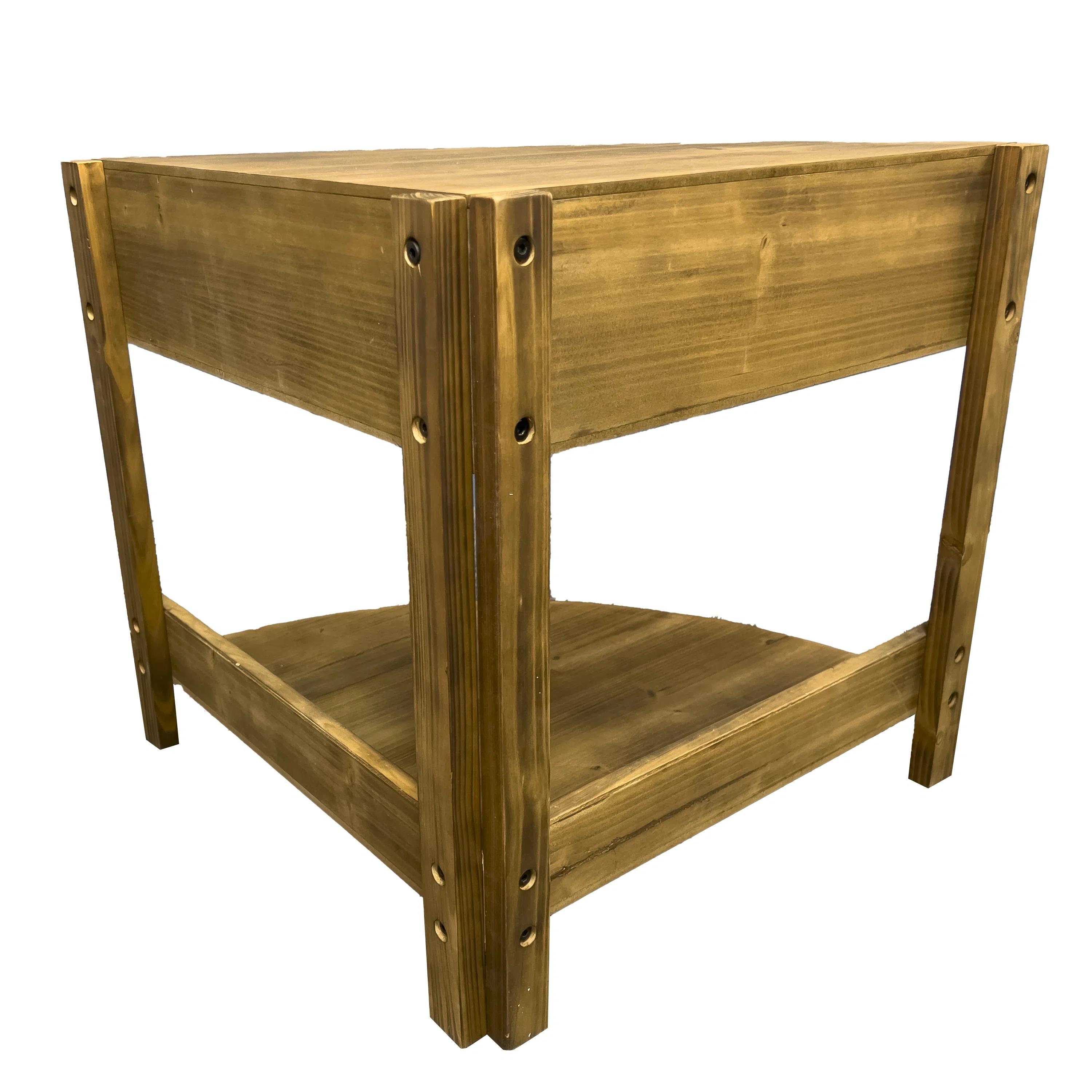 Baumstown 4 Legs Solid Wood Corner Table thumbnail 3